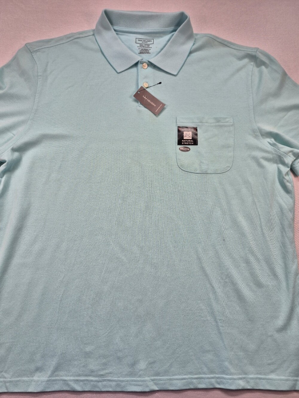 Van Heusen Polo Shirt Mens XXL Preformance Light Green NWT